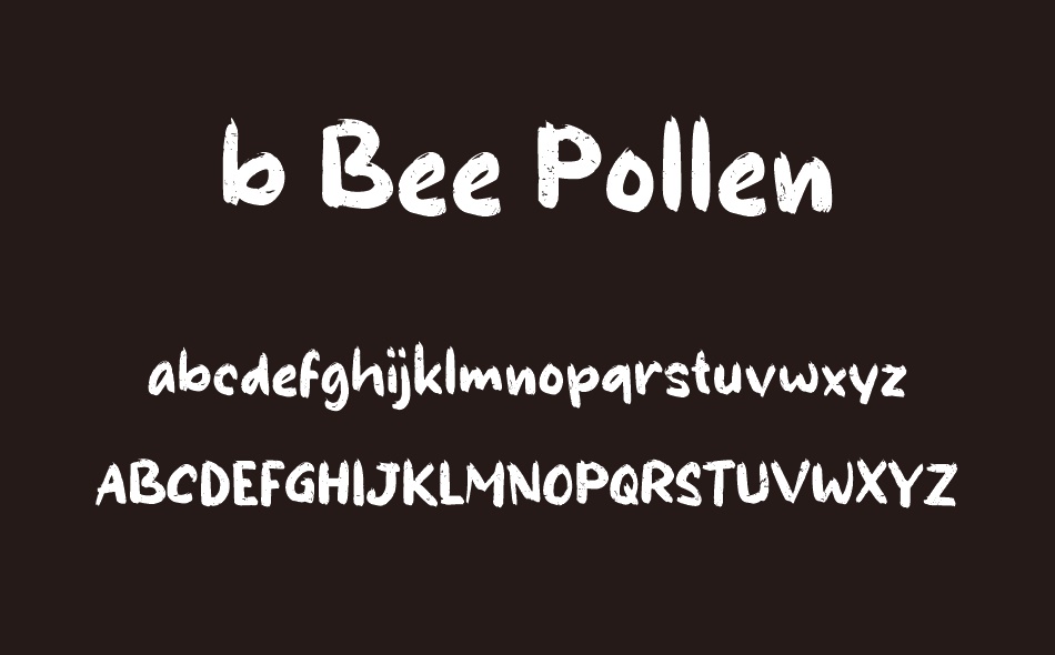b Bee Pollen font