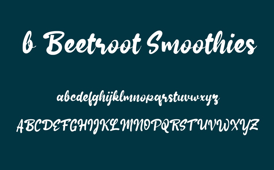 b Beetroot Smoothies font