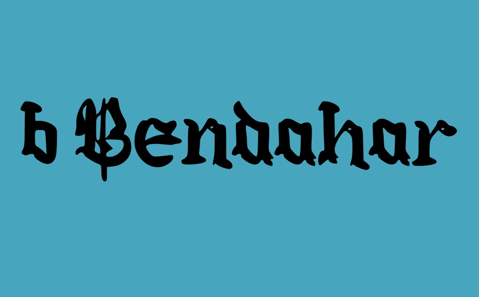 b Bendahara font big