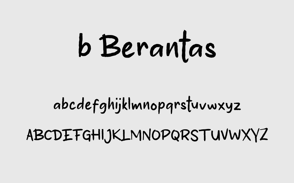 B Berantas font