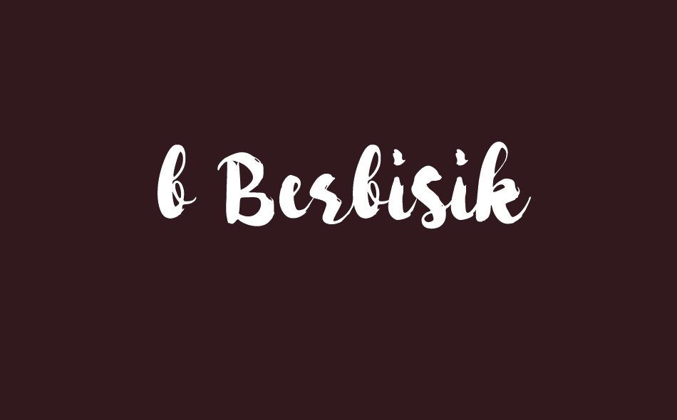 b Berbisik font big