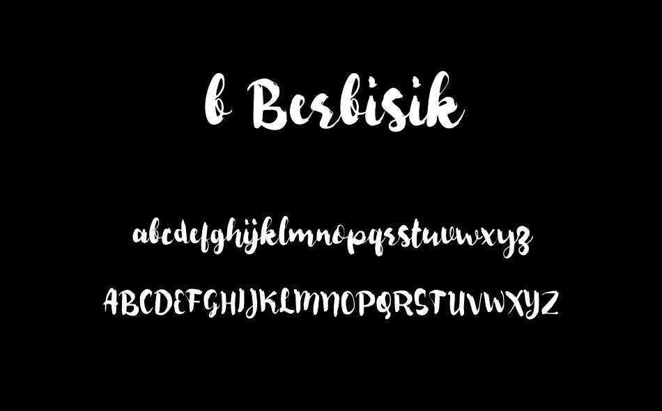 b Berbisik font