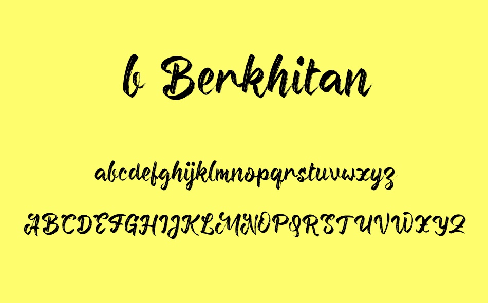 b Berkhitan font