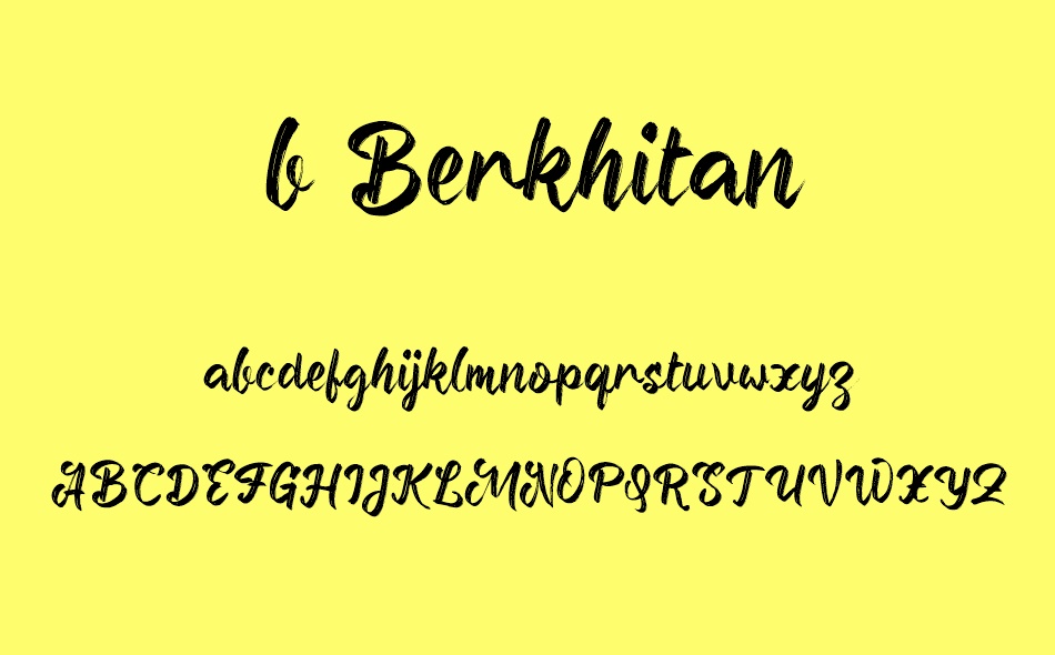 b Berkhitan font
