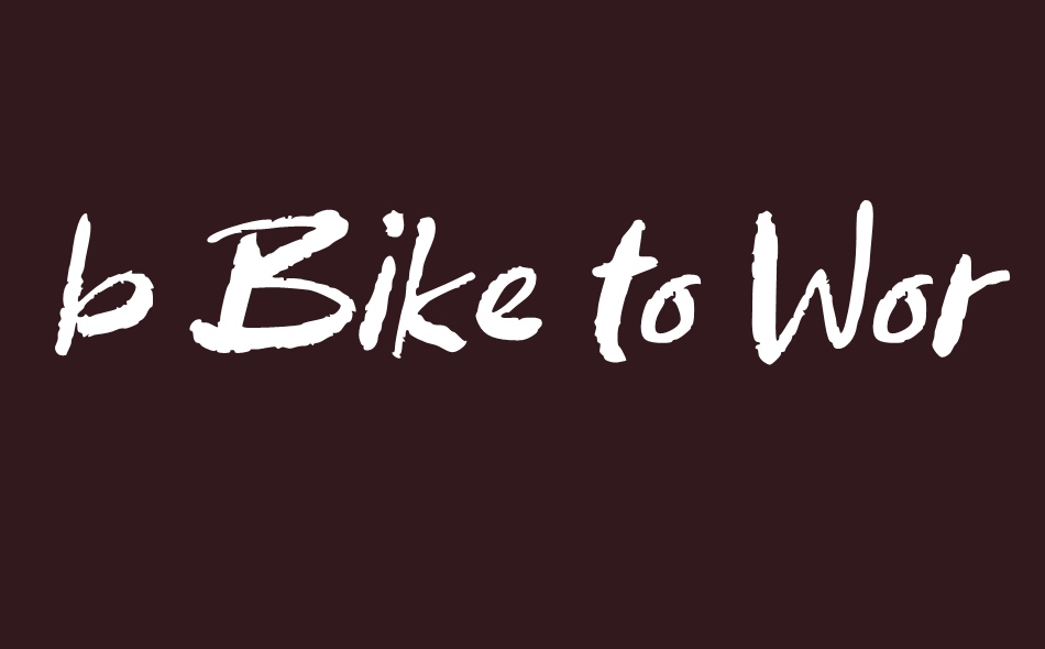 b Bike to Work font big