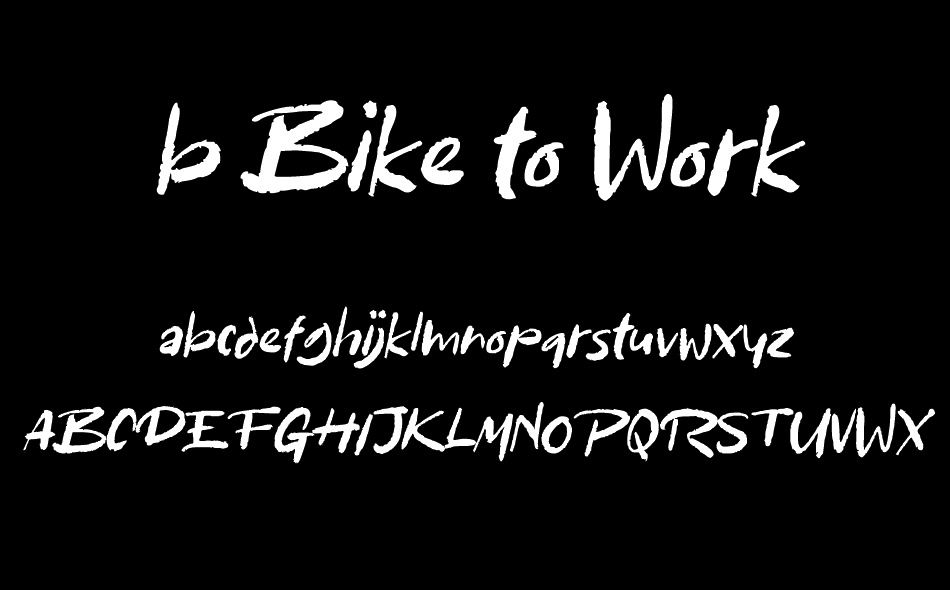 b Bike to Work font