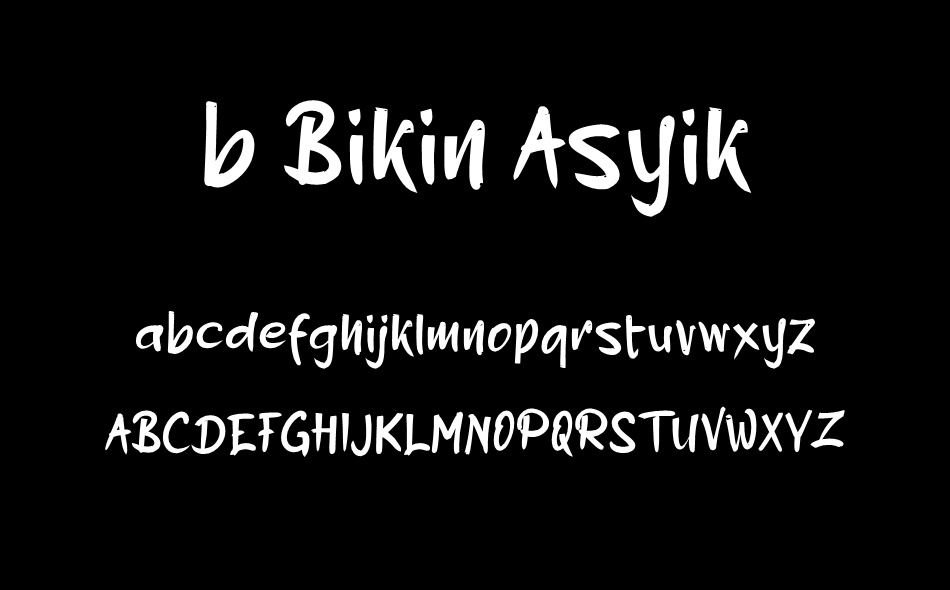 b Bikin Asyik font