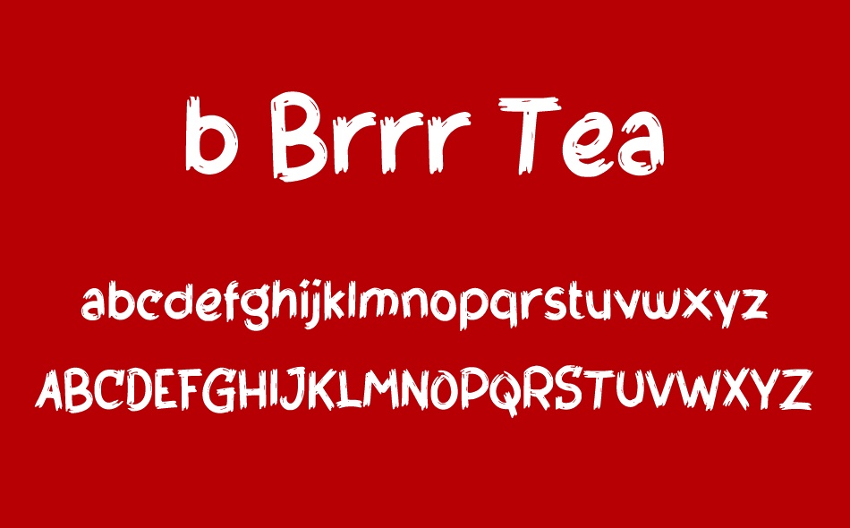 b Brrr Tea font