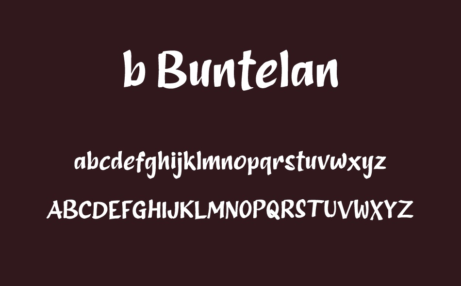 b Buntelan font