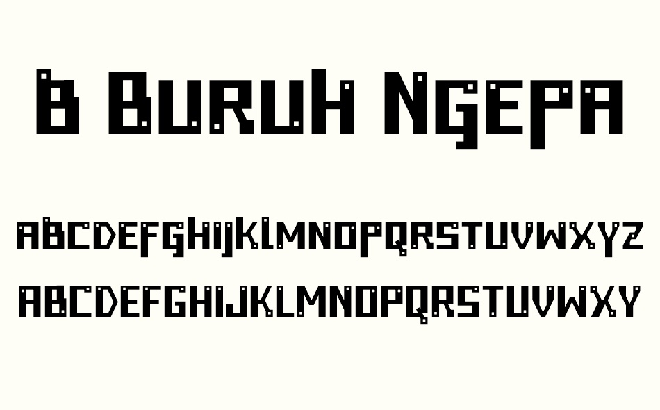 b Buruh Ngepath font