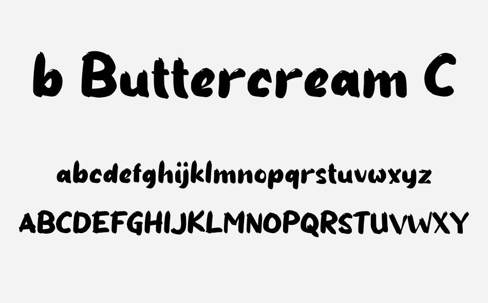 b Buttercream Chocolate font