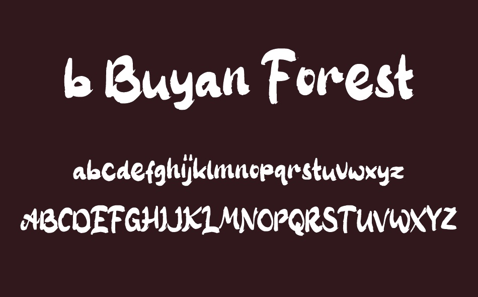 b Buyan Forest font