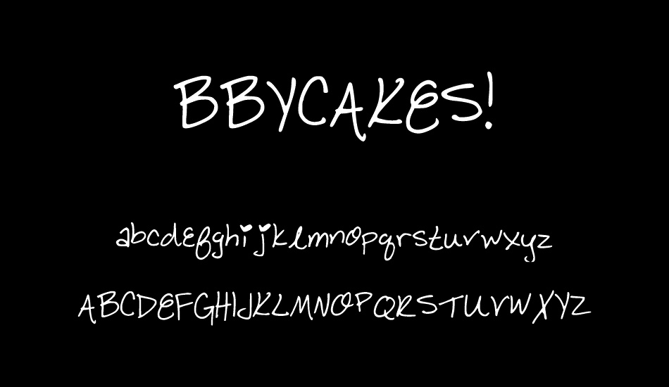 BBYCAKES! font