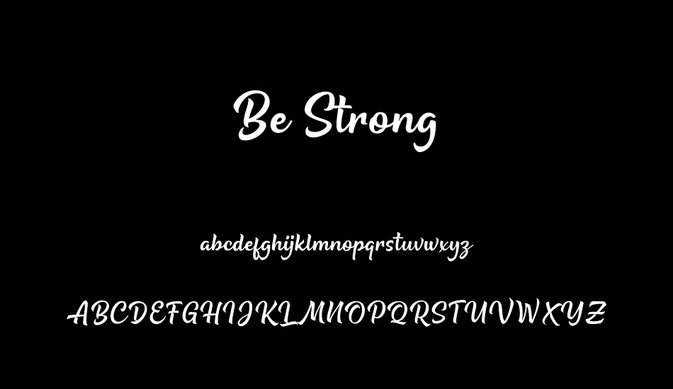 Be Strong font