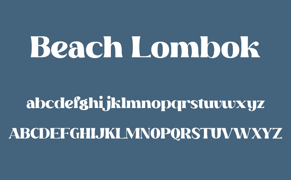 Beach Lombok font