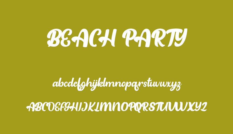 BEACH PARTY font