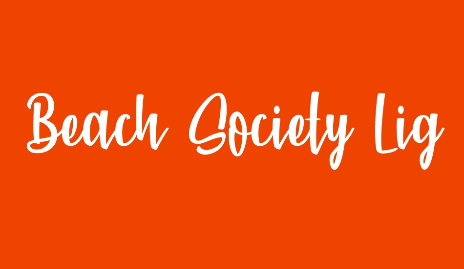 Beach Society Light font big