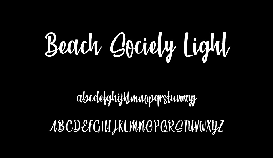 Beach Society Light font