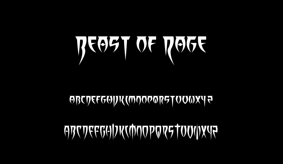 Beast of Rage font