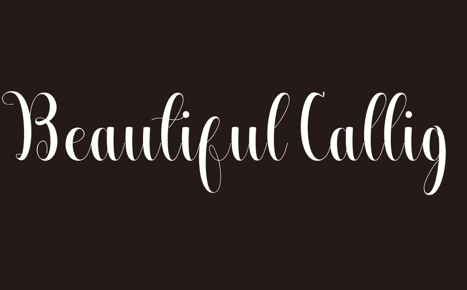 Beautiful Calligraphy font big