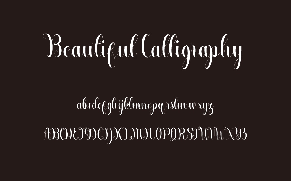 Beautiful Calligraphy font