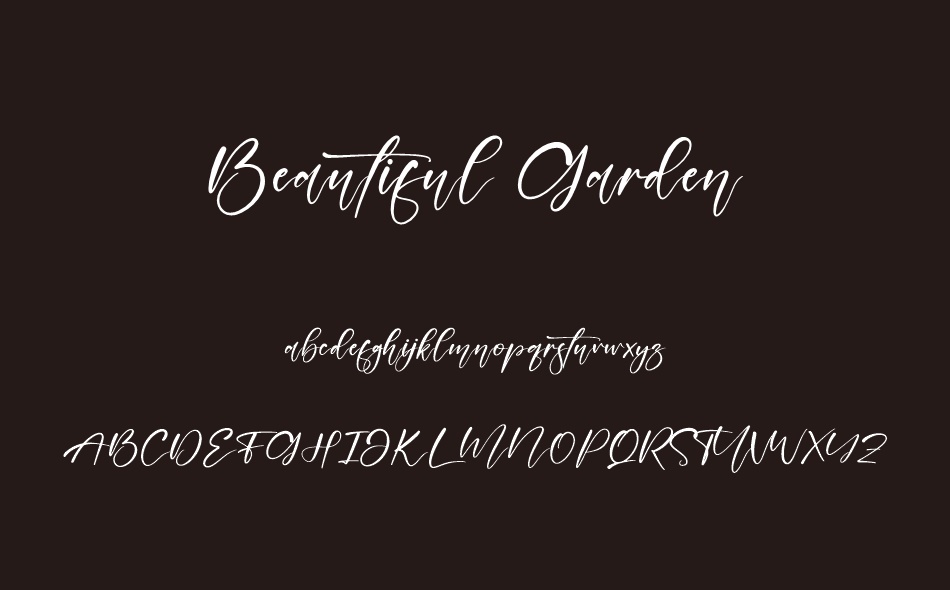 Beautiful Garden font