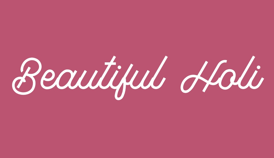 Beautiful Holiday Demo font big