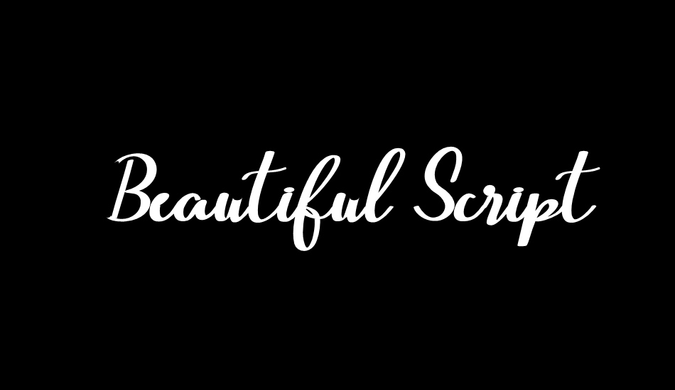 Beautiful Script font big