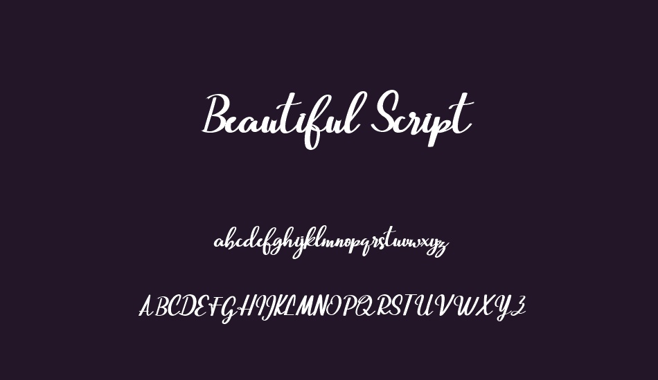 Beautiful Script font