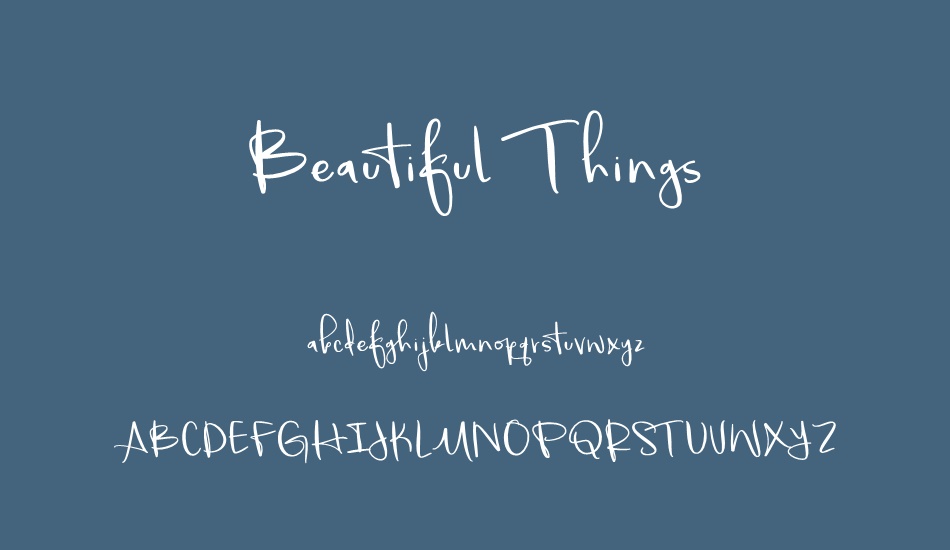 beautiful-things font