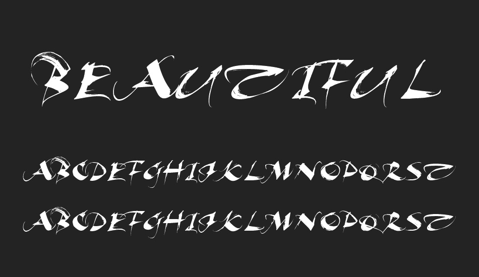 Beautiful Ink font