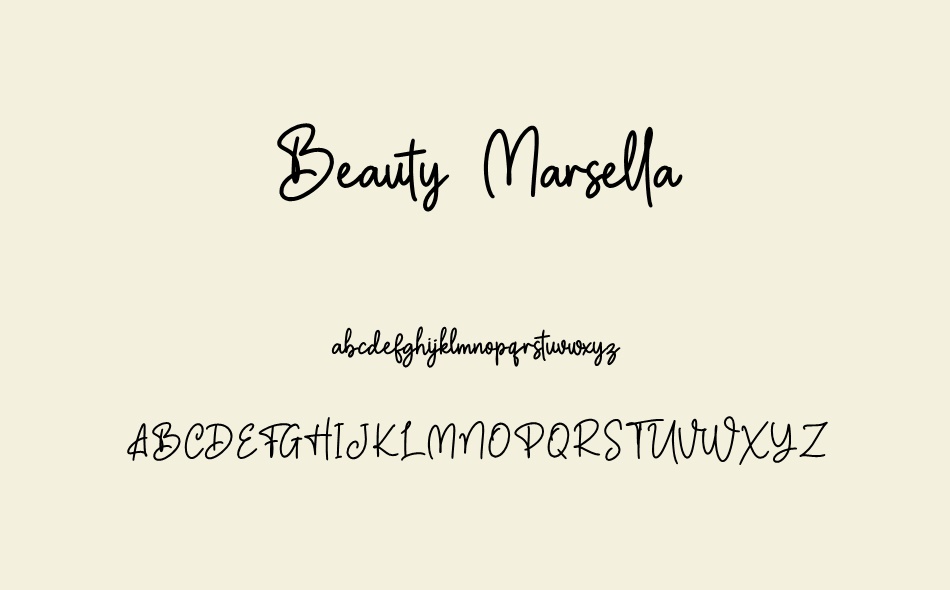 Beauty Marsella font