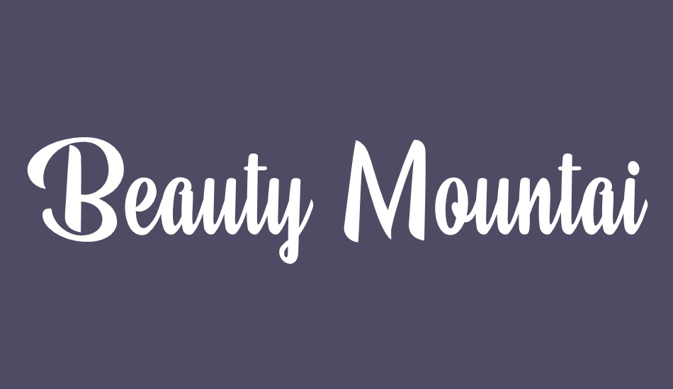 beauty-mountains-personal-use font big