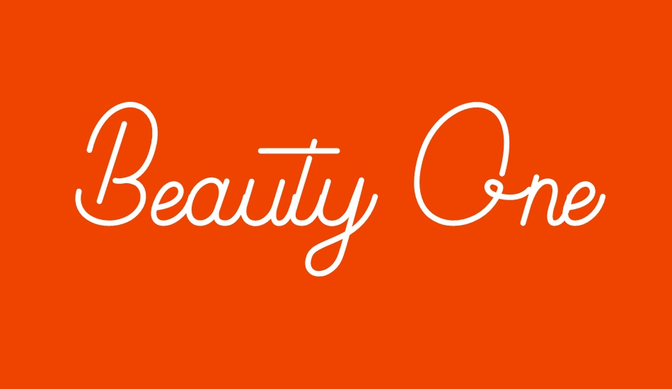 Beauty One font big