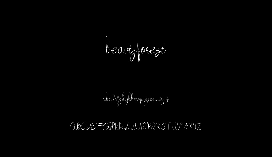 beautyforest font