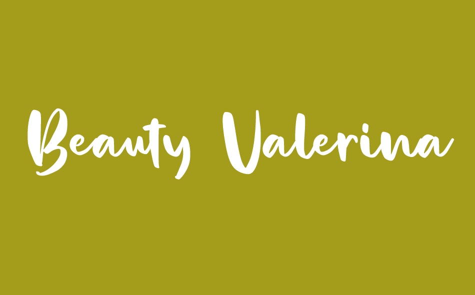 Beauty Valerina font big