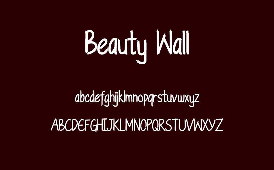 Beauty Wall font