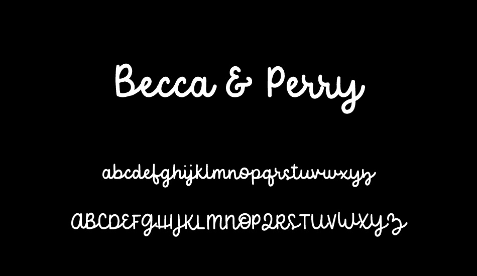 Becca & Perry font