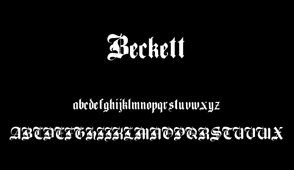 Beckett font