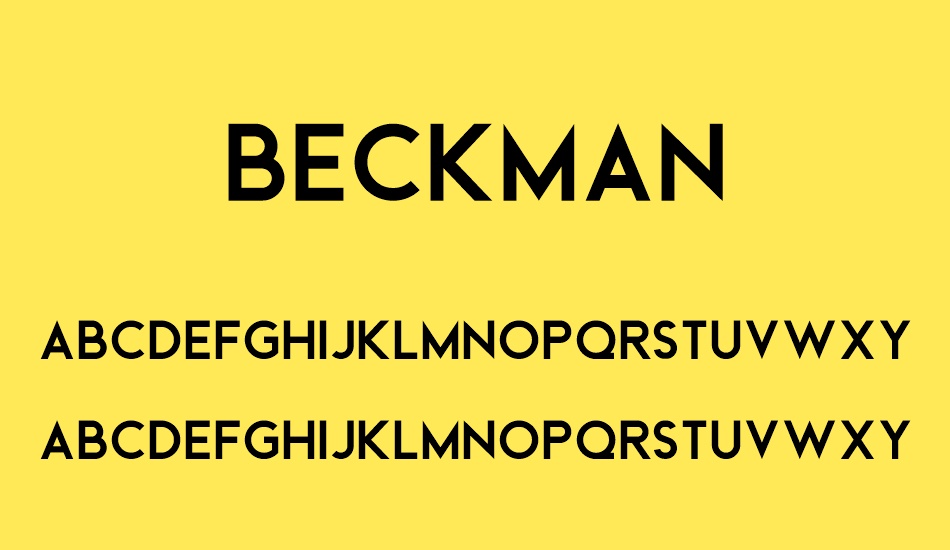 beckman-free font
