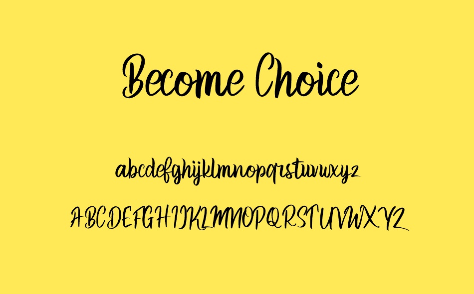 Become Choice font