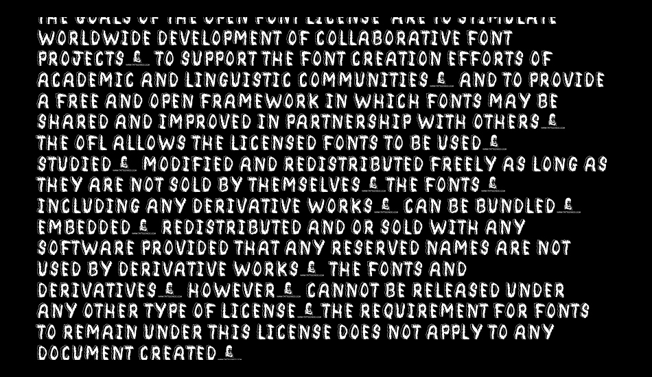 Bedrock font 1