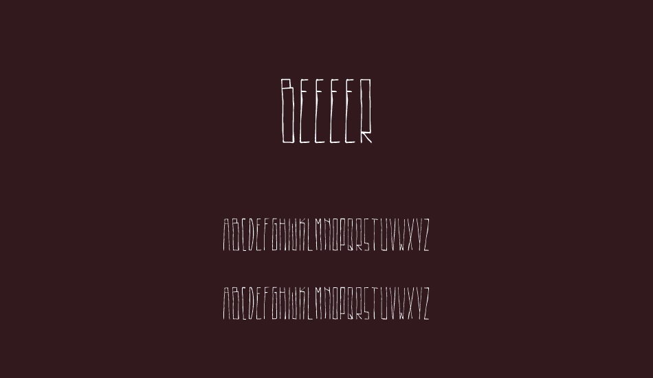 Beeeer font