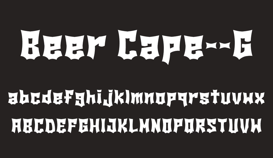 Beer Cape__G font