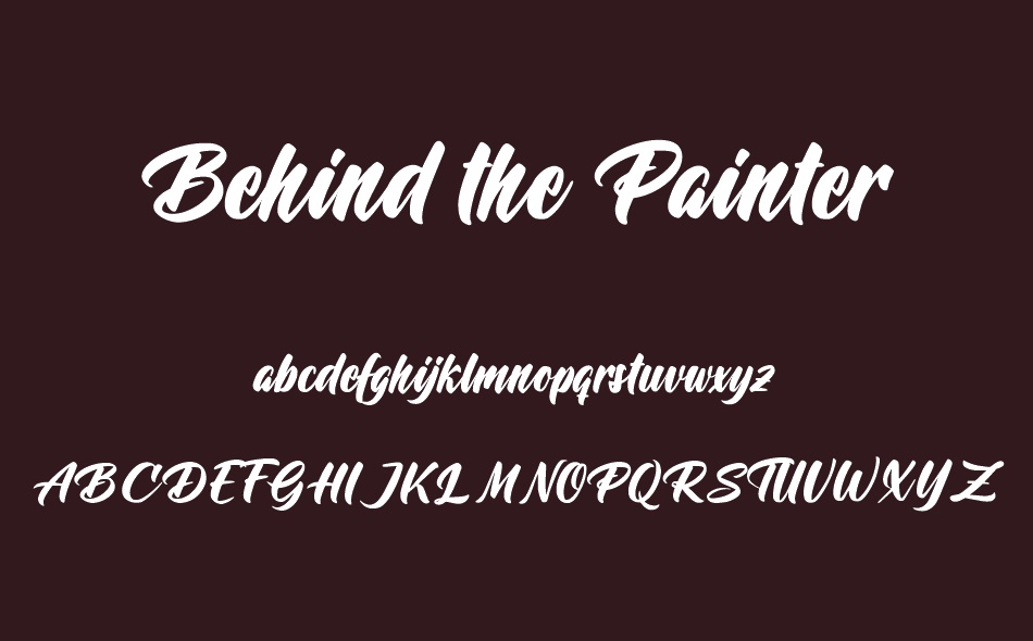 Behind the Painter font