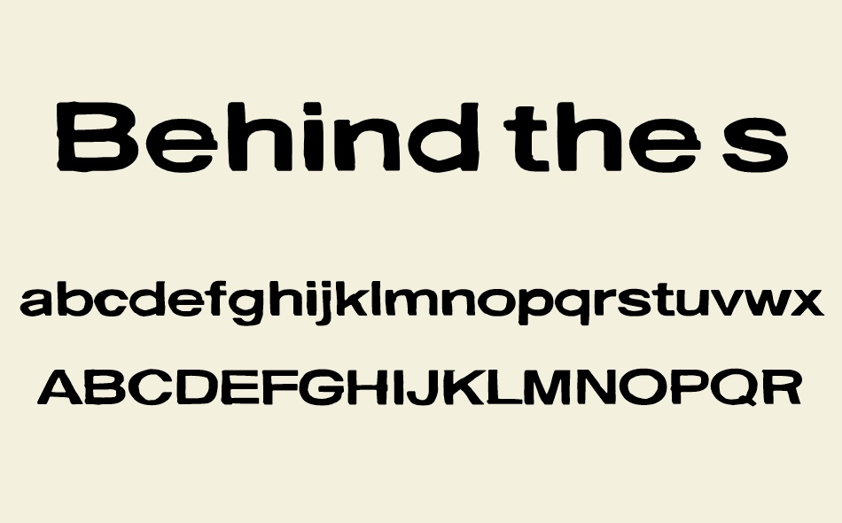 Behind the surprise font