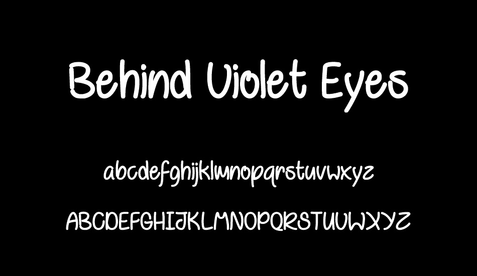 Behind Violet Eyes font