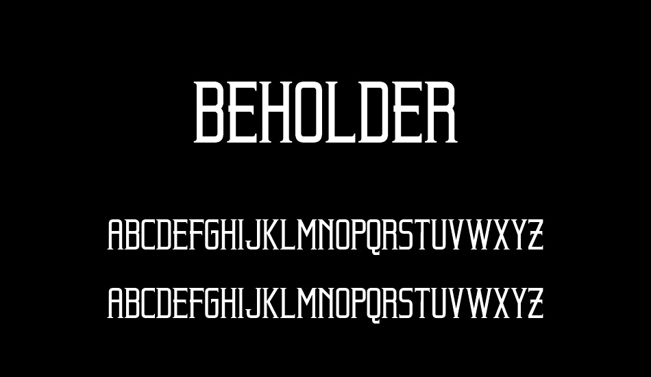 Beholder font