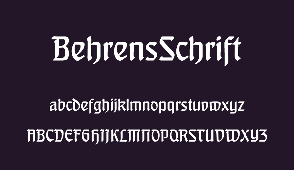 BehrensSchrift font