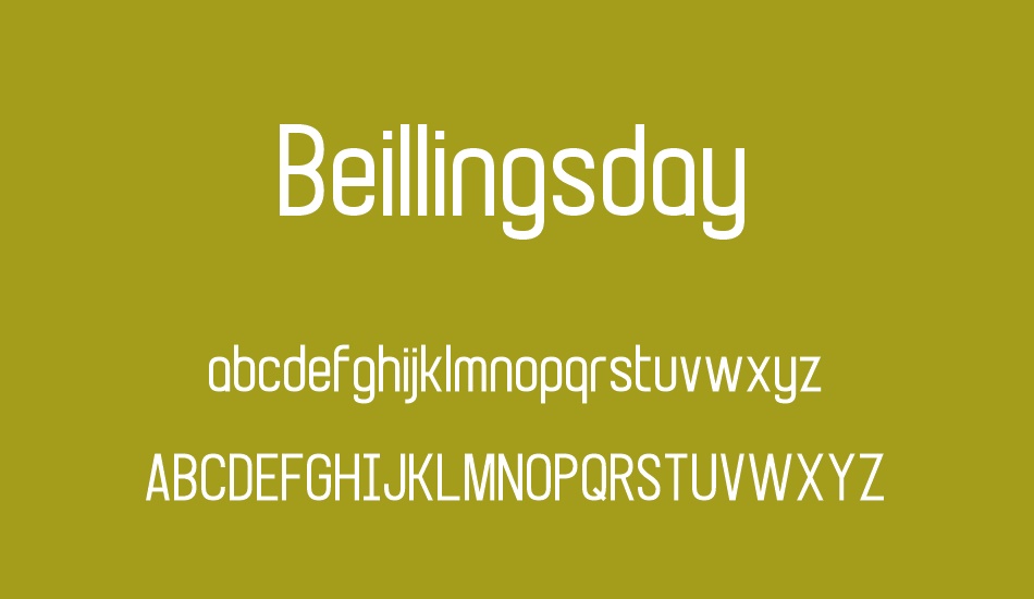 Beillingsday font
